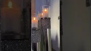 😍DIY Manualidades reciclando tubos de cart&oacute;n, candelabros altos y elegantes. #short  #youtubeshort