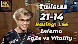 Twistzz (21-14) FaZe vs Vitality (Inferno) | ESL Pro League Season 22 #cs2 #twistzz #faze
