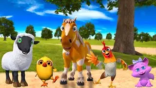 El Pollito p&iacute;o 3d | El toro se congela jugando en el juegodel Toro y el Tractor 3D🎶