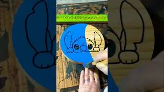 😮Satisfying stitch art! #paint #drawing #shorts #stitch