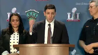 Raw video: Officials discuss fake tickets, merchandise before Super Bowl LI
