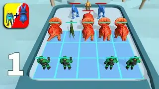 Merge Master: Dinosaurs Game - Part 1 Level 1-15 Dino Army - Gameplay Walkthrough(iOS,Android)