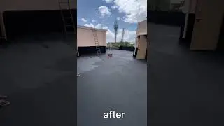 Black coat Waterproofing a before and after roof condition ✌🏻
