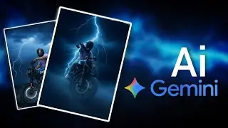 Cinematic thunder Bike Photo editing Gemini ai | Prvzedits | Gemini