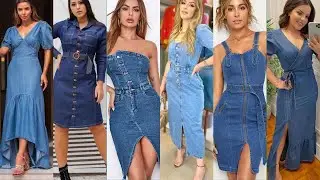 Hermosos VESTIDOS DE MEZCLILLA MODA Y TENDENCIA VERANO 2024 DRESSES | Nuevos modelos