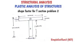 Shape factor for T section problem 2