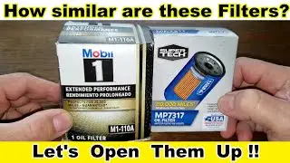 Mobil M1-110A Oil Filter vs. Supertech MP7317 Oil Filter Cut Open