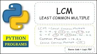 Python Program To Calculate LCM Of Two Numbers | Least Common Multiple