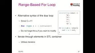 CS1PC C++ Week 3-2-6: Basics of STL iterators and algorithms