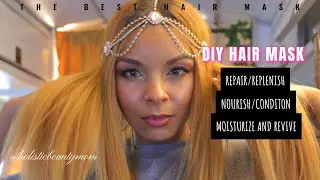 DIY mask for SILKY, SHINY, SOFT hair! Grow + Repair hair organically! + lavender/rice water rinse