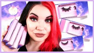 Lunar Beauty Lashes! Trying On All 4 Styles + Review