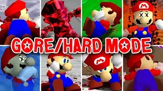 😂 Funniest Death Animations in Gore/Hard Mode - Super Mario 64 PC Port