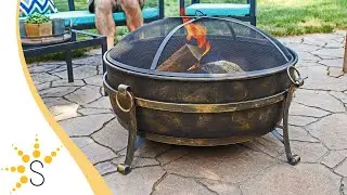 Sunnydaze Cauldron Outdoor Fire Pit - Size Options - NB-CF24