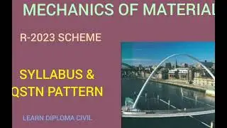 Mechanics of Materials| R-2023 - Syllabus & Qstn Pattern| Diploma Civil| Tamil