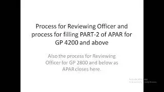 Help Video for Reviewing authority to fill e-APAR/HRMS/Railways.