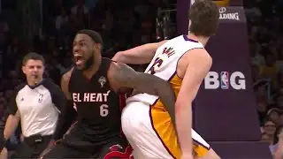 LeBron James GREAT Defense On Pau Gasol (2012)