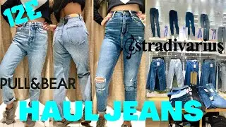 HAUL STRADIVARIUS Y PULL AND BEAR | JEANS A 12€ | Nueva colección, me los pruebo todos | TRY ON