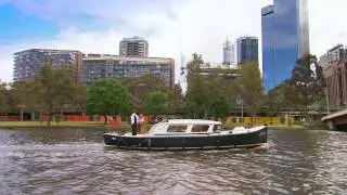 Lee Chan experiences Melbourne from the water... in a water taxi - Coxy's Big Break