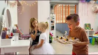 SOFIA AND NIKA AND A FRIEND'S BIRTHDAY. SOFUNYA THE MISCHIEF-MAKER