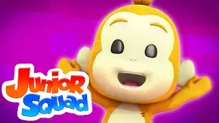 Paanch Chote Bandar | Five Little Monkey Hindi Mein | Junior Squad Ke Mazedaar Gaane | Aloo Bola