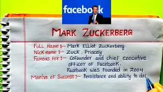 Mark Zuckerberg Biography | Mark Zuckerberg Net Worth/Age/Wife