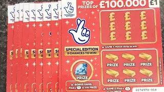 &pound;100,000 special edition scratch cards &pound;10 in play