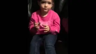 Toddler eats her first warhead candy!