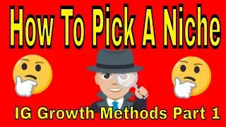 How To Pick A Niche For Instagram | IG Growth Methods Step by Step Tutorial Part 1