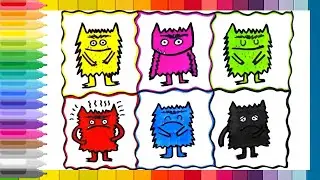 🔴Como dibujar al MONSTRUO de COLORES// ALEGRIA // AMOR // CALMA // FURIA// TRISTEZA // MIEDO🔴