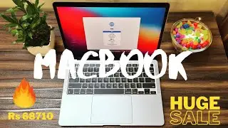 Macbook M1 Unboxing in Student discount offer | Apple Airpods free offer | buy macbook for Rs 68710