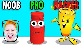 NOOB vs PRO vs HACKER In JUICE RUN? (MAX LEVELS!) | WOA Gaming