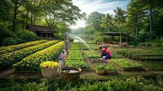 Chairman Trieu&rsquo;s Farm Life: Harvest Vegetables, Flowers, Fruit For Food And Sale -Develop The Farm