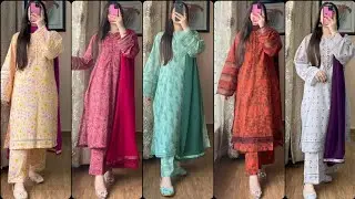 Printed cotton suit design with lace 2025/how to Same Printed Shalwar Kameez Design/printed suit.