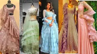How to drape a ruffle dupatta in a stylish way||Latest ruffle dupatta styles & design #ruffledupatta
