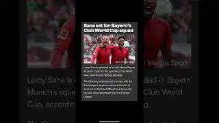 Leroy Sane set for club World Cup with Bayern Munich #jsytalksfootball #bayernmunich #news