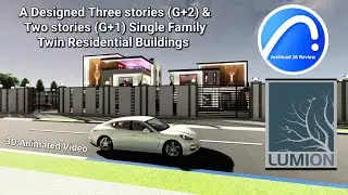 LUMION Review: Proposed (G+2) & (G+1) single family  Twin Residential Buildings| #archicad | #lumion