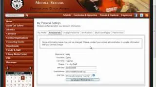 SchoolFusion: My Personal Settings