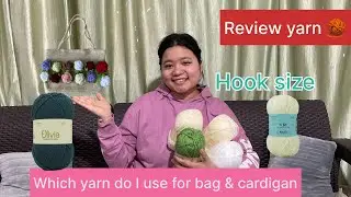 Yarn review / which yarn do I use for making bag &cardigan /#Crochet 