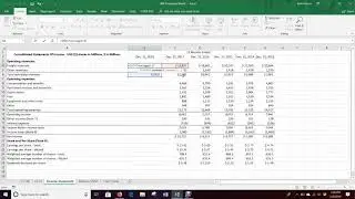 Pro Forma Income Statement Percent of Sales (Excel 2016)