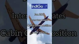 January Dates for Cabin Crew Interview ✈️#indigo #shortvideo #yshorts #interview #cabincrew