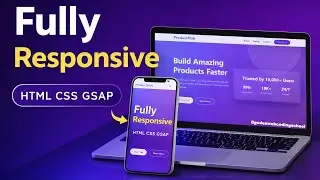 Fully Responsive Animated Landing Page Using HTML CSS & GSAP | Website Project 2026 | #gsap #css