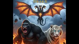 Epic Fantasy Battle: Dragon the Hero , King Kong & White Tiger vs the Shadow creature | Cinematic