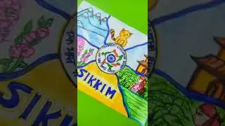 Sikkim Culture drawing with crayon colour🎨#youtubeshorts#shorts