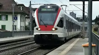SBB Re 460 IR Luzern - Genève Aeroport / RABe 523 (FLIRT) S18 Sursee - Luzern in Emmenbrücke Gersag