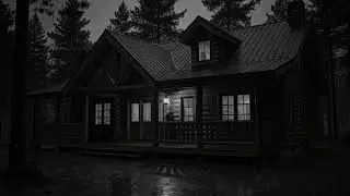 Heavy Roof Rain and Thunder in a Dark Cabin | Deep Sleep Ambience for Relaxation and Restful Night