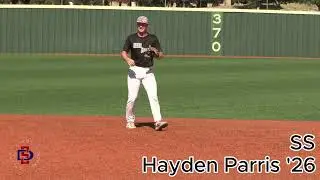 2026 SS/2B Hayden Parris (R/R, 6&rsquo;1&rdquo; 190) &ndash; Dallas Select Baseball Showcase 11/15/25
