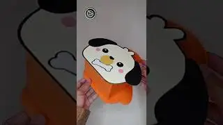 Cute Dog Multipurpose Bag Cardboard #craft #cardboard #papercraft #prakarya #creative #creativity