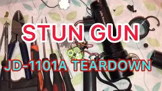 DIY!! TEARDOWN OF THE JD-1101A ! Stun Gun police flash light inside review.