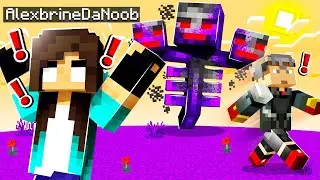 noob Girl found a CORRUPTED Minecraft Boss...