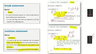 Control Flow Statements In C - Break, Continue, Goto #EST 102 Programming in C